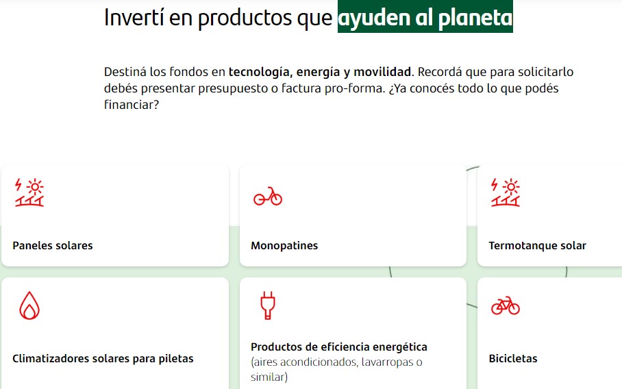 Crédito para energía solar, Santander